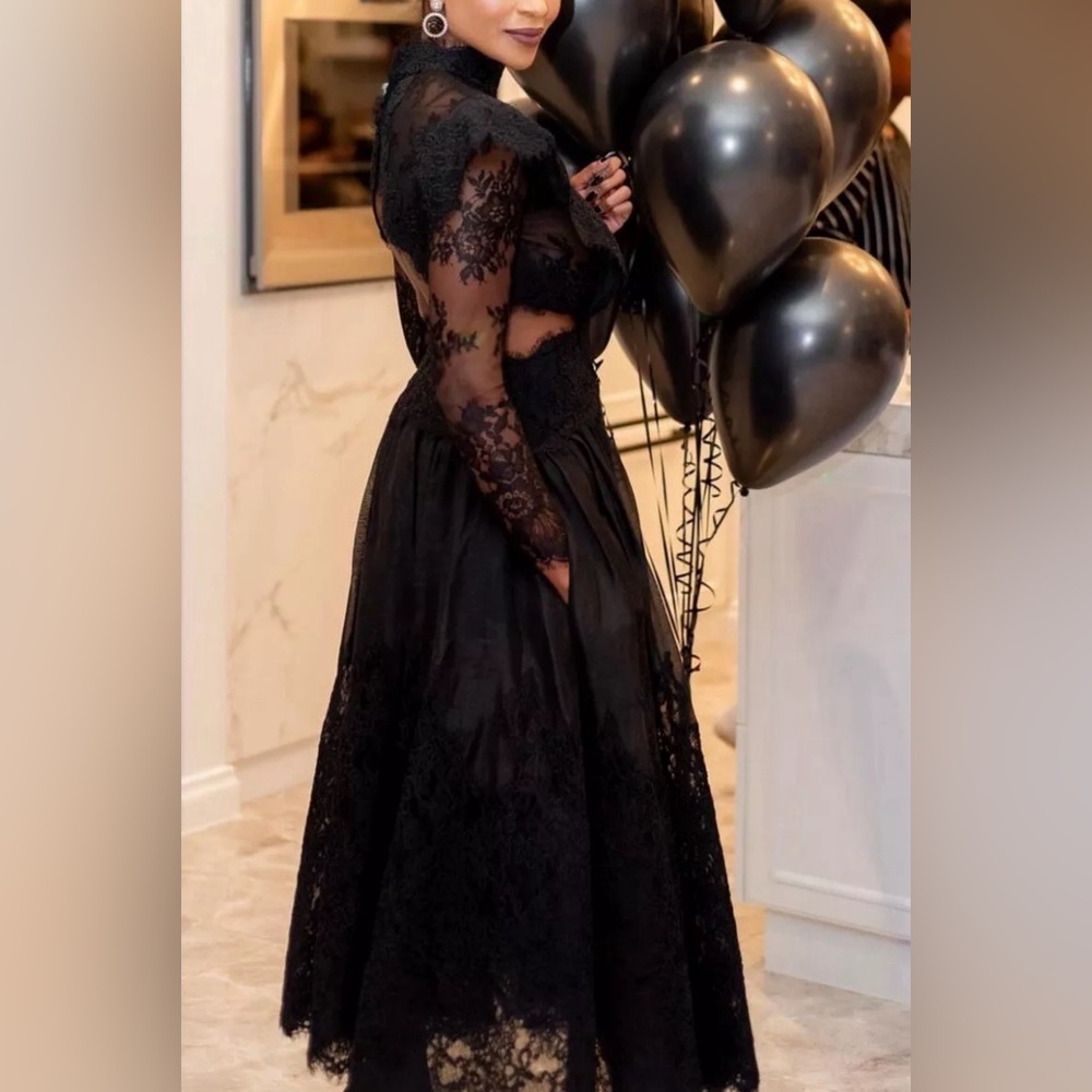 Zimmermann Runway Sensory Lace Linen and Silk Gown - Picture 3 of 16
